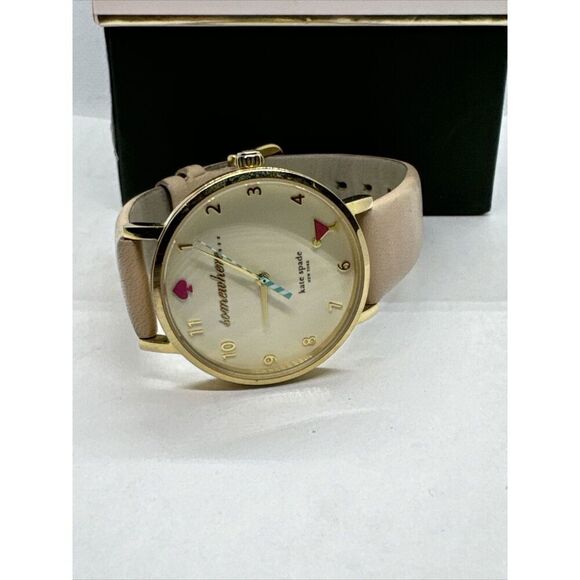Kate Spade 0484 Women Beige Leather Strap Analog Dial Quartz Wrist Watch JNA135 main image 7